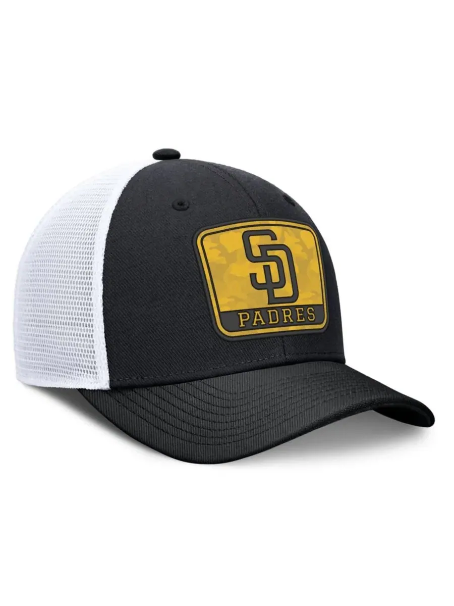 Кепка-тракер с принтом Camo Rise, San Diego Padres Nike — изображение 3 из 4, черный белый