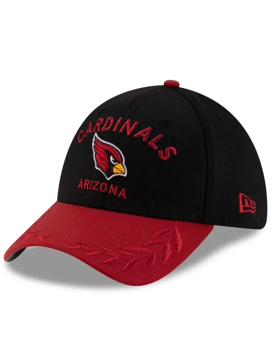Мужская кепка 39THIRTY Flex Hat, черная/кардиналс, с символикой Arizona Cardinals, драфт НФЛ 2025