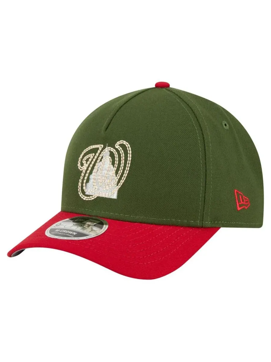 New Era Мужская темно-зеленая бейсболка Washington Nationals City Feature 9FORTY A-Frame с