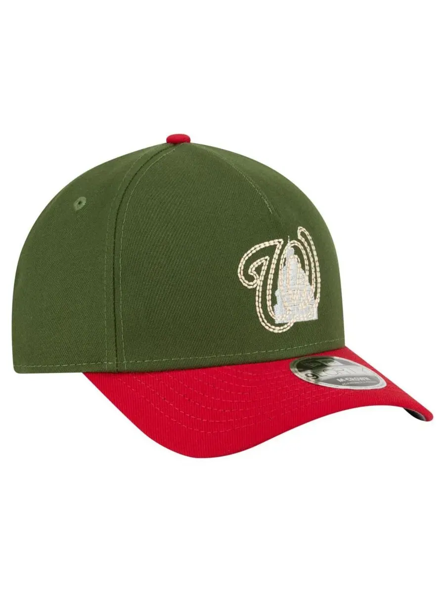 New Era Мужская темно-зеленая бейсболка Washington Nationals City Feature 9FORTY A-Frame с — изображение 3 из 4