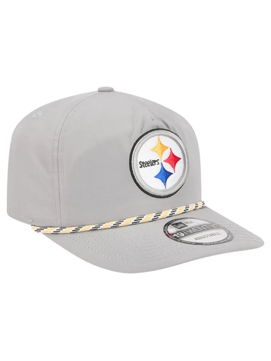New Era Мужская серая кепка Pittsburgh Steelers Rope 19TWENTY — изображение 3 из 4, серый