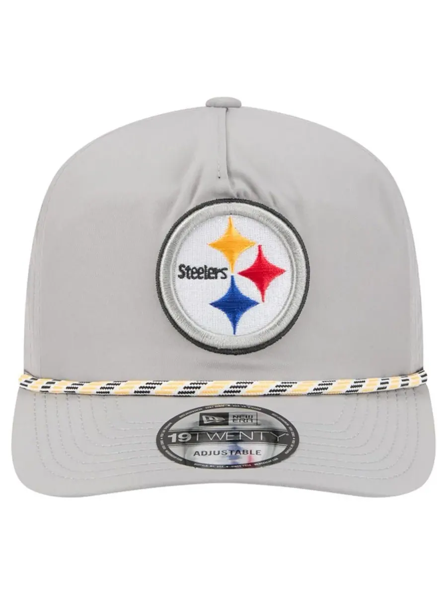 New Era Мужская серая кепка Pittsburgh Steelers Rope 19TWENTY — изображение 4 из 4, серый