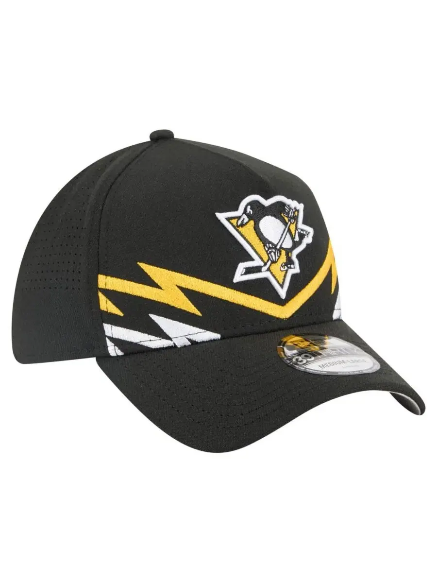 Кепка New Era Pittsburgh Penguins 39THIRTY A-Frame — изображение 3 из 4, черный