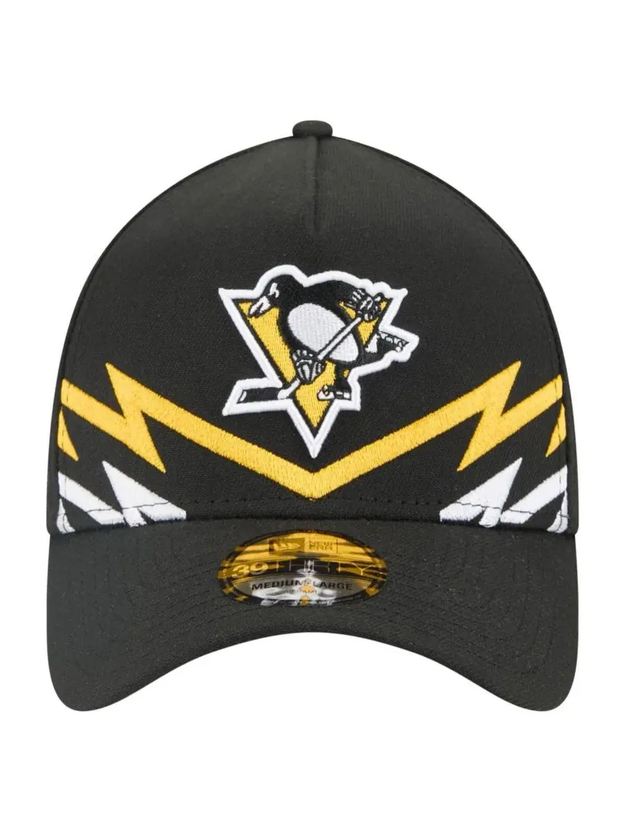 Кепка New Era Pittsburgh Penguins 39THIRTY A-Frame — изображение 4 из 4, черный