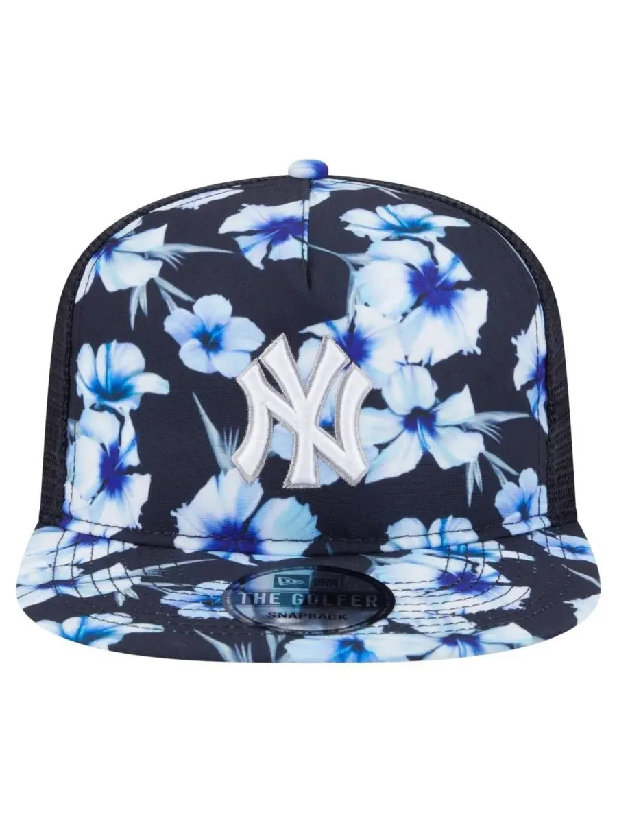 New Era Мужская темно-синяя бейсболка New York Yankees с рисунком Adventure Pattern в стиле «тракер» — изображение 2 из 5