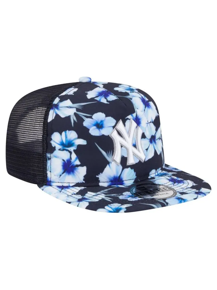 New Era Мужская темно-синяя бейсболка New York Yankees с рисунком Adventure Pattern в стиле «тракер» — изображение 3 из 5
