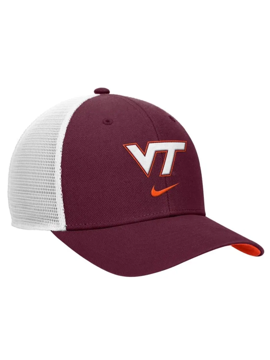 Бейсболка Nike Rise Trucker Dri-FIT с вышивкой Virginia Tech Hokies — изображение 2 из 3, коричневый