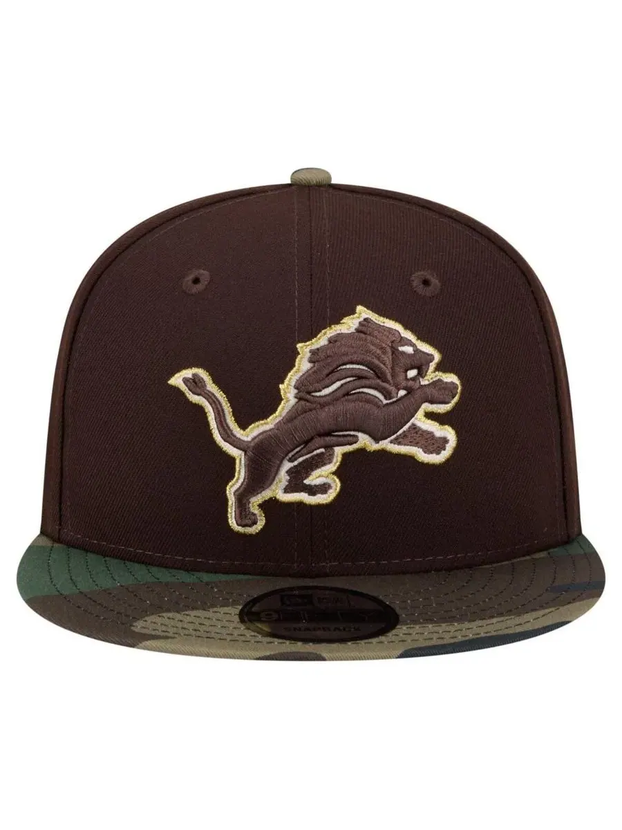 Кепка-снэпбек с принтом Burnt Wood Camo New Era — изображение 2 из 4, темный коричневый