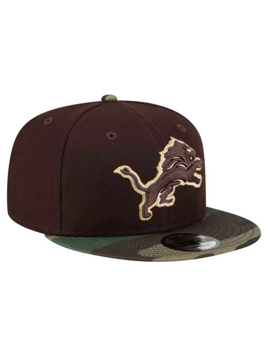 Кепка-снэпбек с принтом Burnt Wood Camo New Era — изображение 3 из 4, темный коричневый
