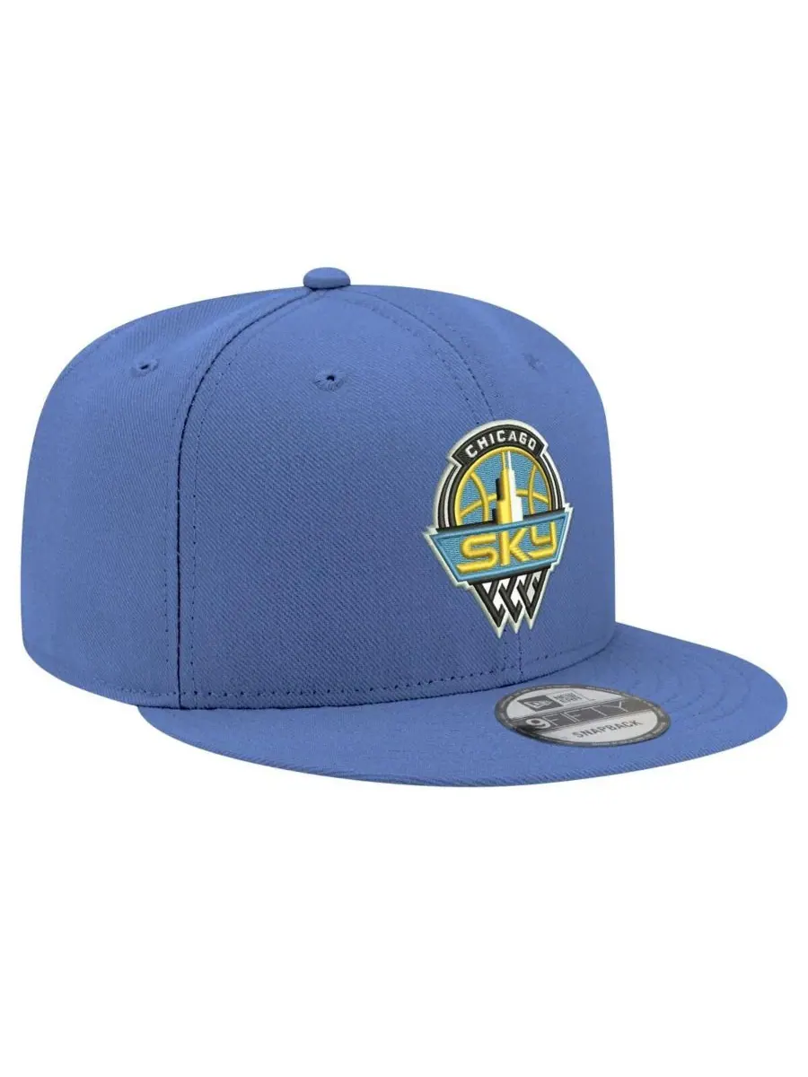New Era Мужская и женская кепка-снепбек 9FIFTY с логотипом Chicago Sky небесно-голубого цвета — изображение 3 из 4