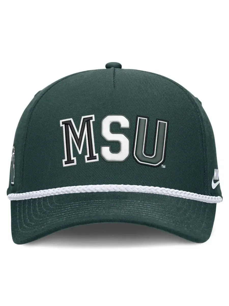 Кепка Nike Rise с вышивкой Michigan State Spartans — изображение 2 из 4, зеленый