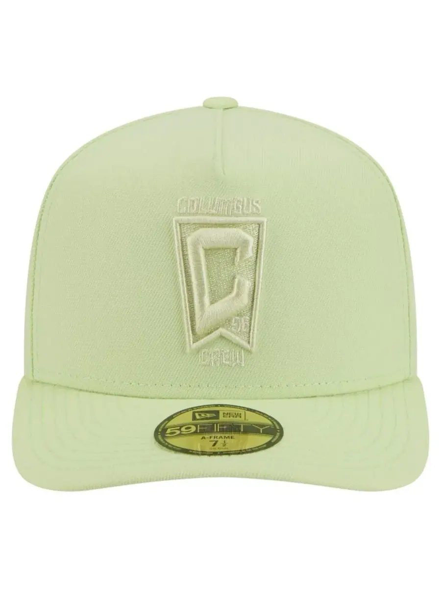 New Era Мужская зеленая кепка Columbus Crew Color Pack A-Frame 59FIFTY Fitted Hat — изображение 2 из 5, зеленый