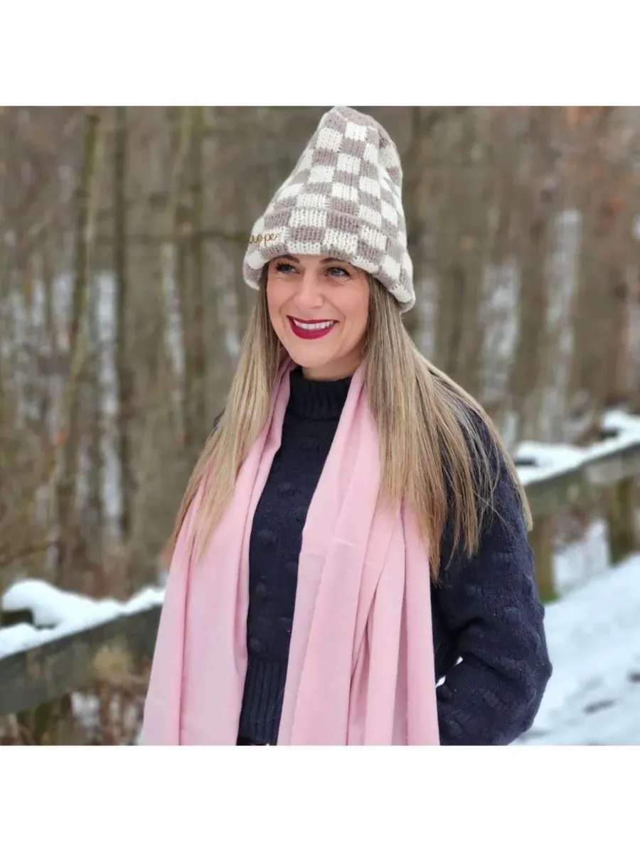 Женский итальянский шарф с бахромой Headbands of Hope — изображение 5 из 8, розовый