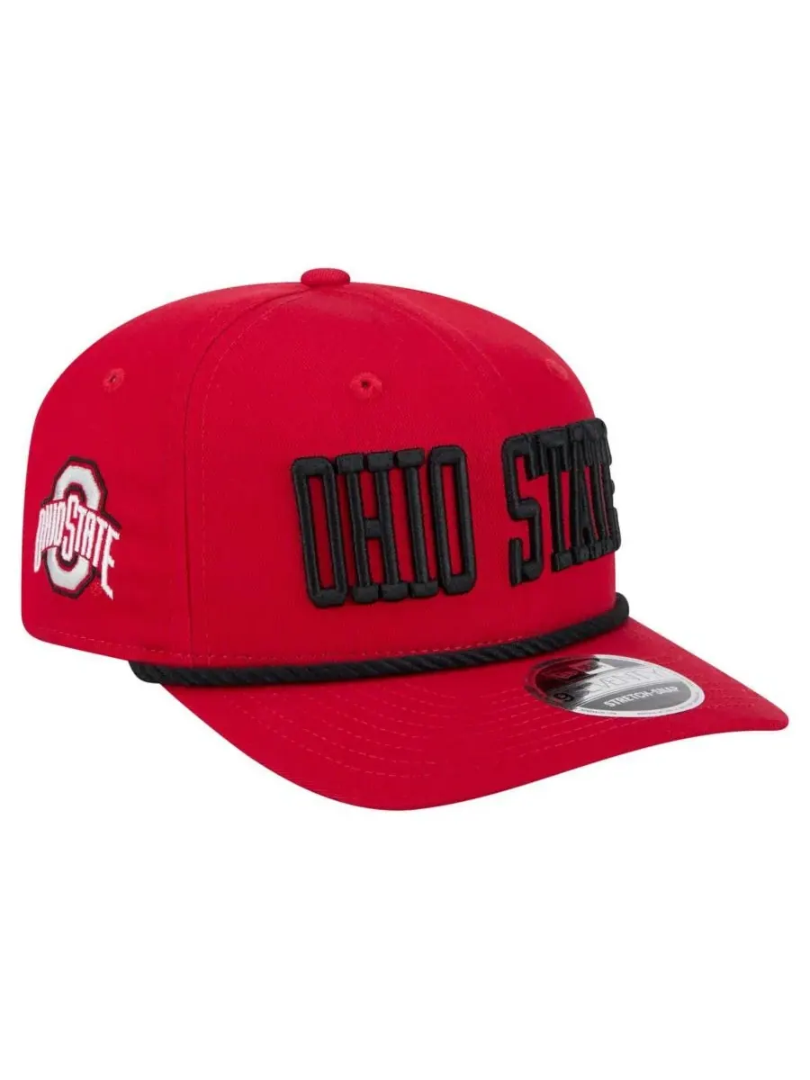 New Era Мужская красная кепка Ohio State Buckeyes 9SEVENTY с регулируемой застежкой-липучкой