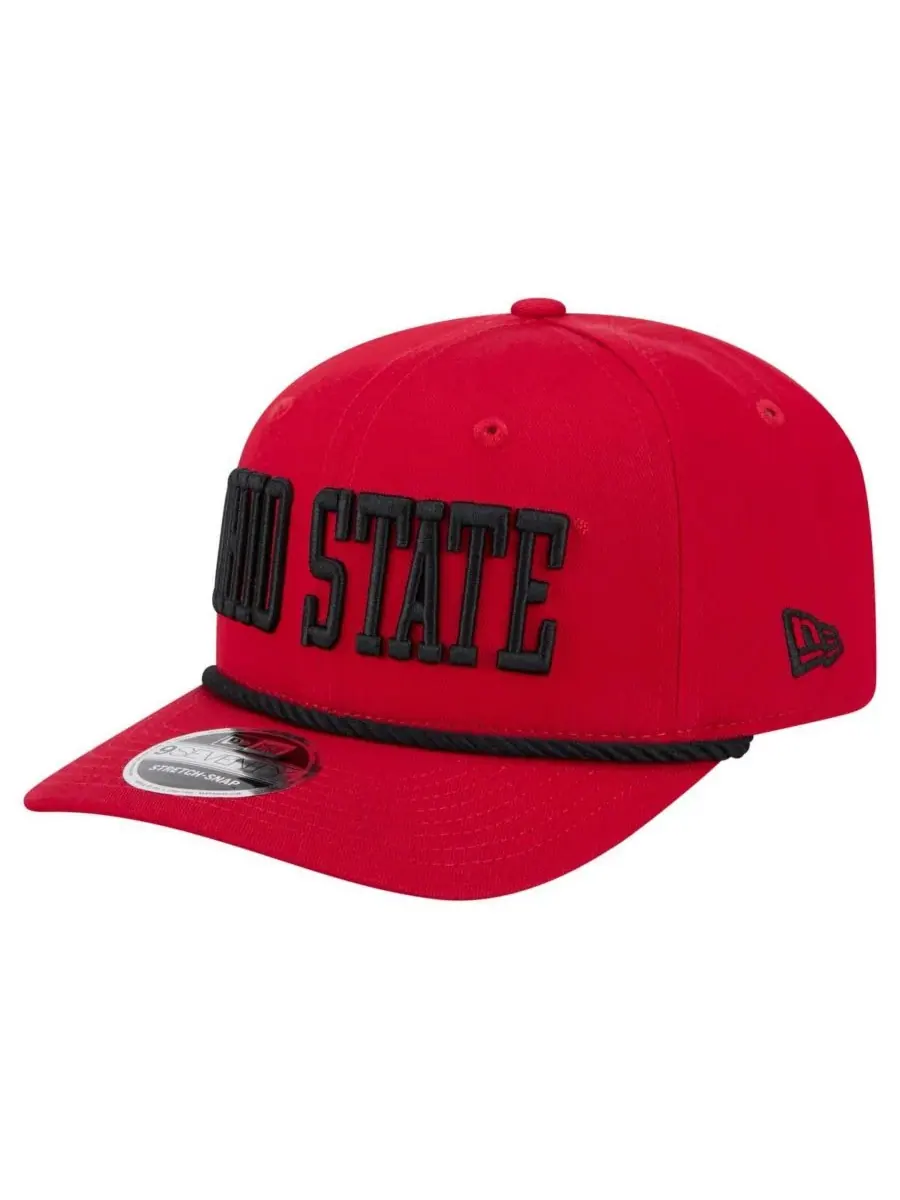 New Era Мужская красная кепка Ohio State Buckeyes 9SEVENTY с регулируемой застежкой-липучкой — изображение 4 из 4, красный