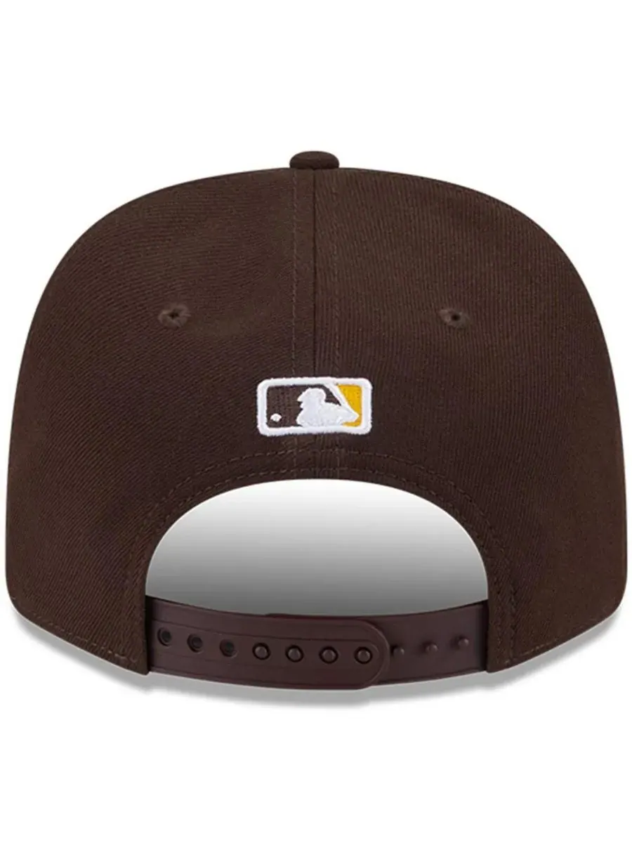New Era Мужская коричневая бейсболка San Diego Padres Player Replica 9SEVENTY с регулируемым — изображение 3 из 5, коричневый