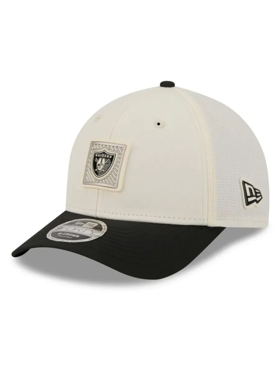 Кепка-бейсболка с козырьком New Era Las Vegas Raiders 9FORTY — изображение 3 из 5, кремовый черный