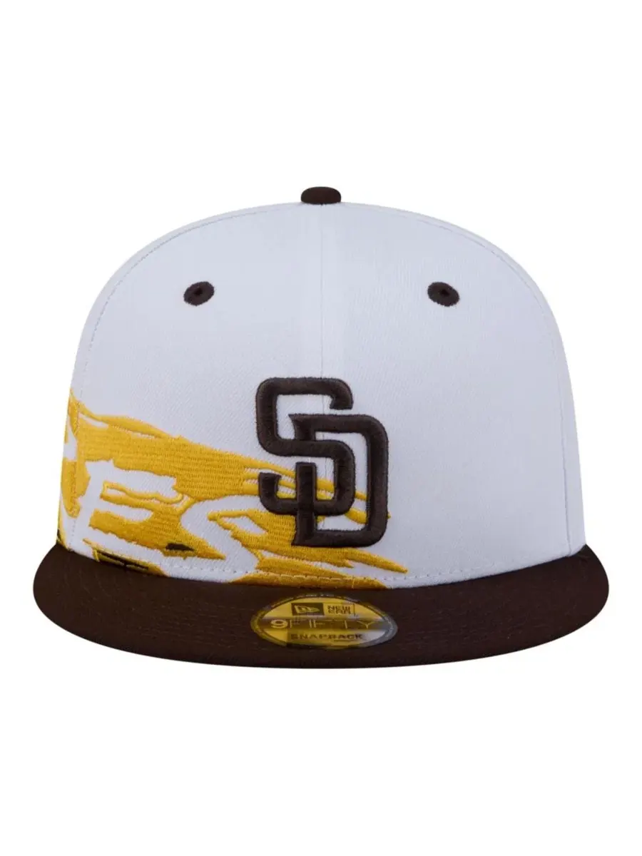 Кепка-снэпбэк с высокой тульей San Diego Padres New Era — изображение 2 из 7, белый коричневый