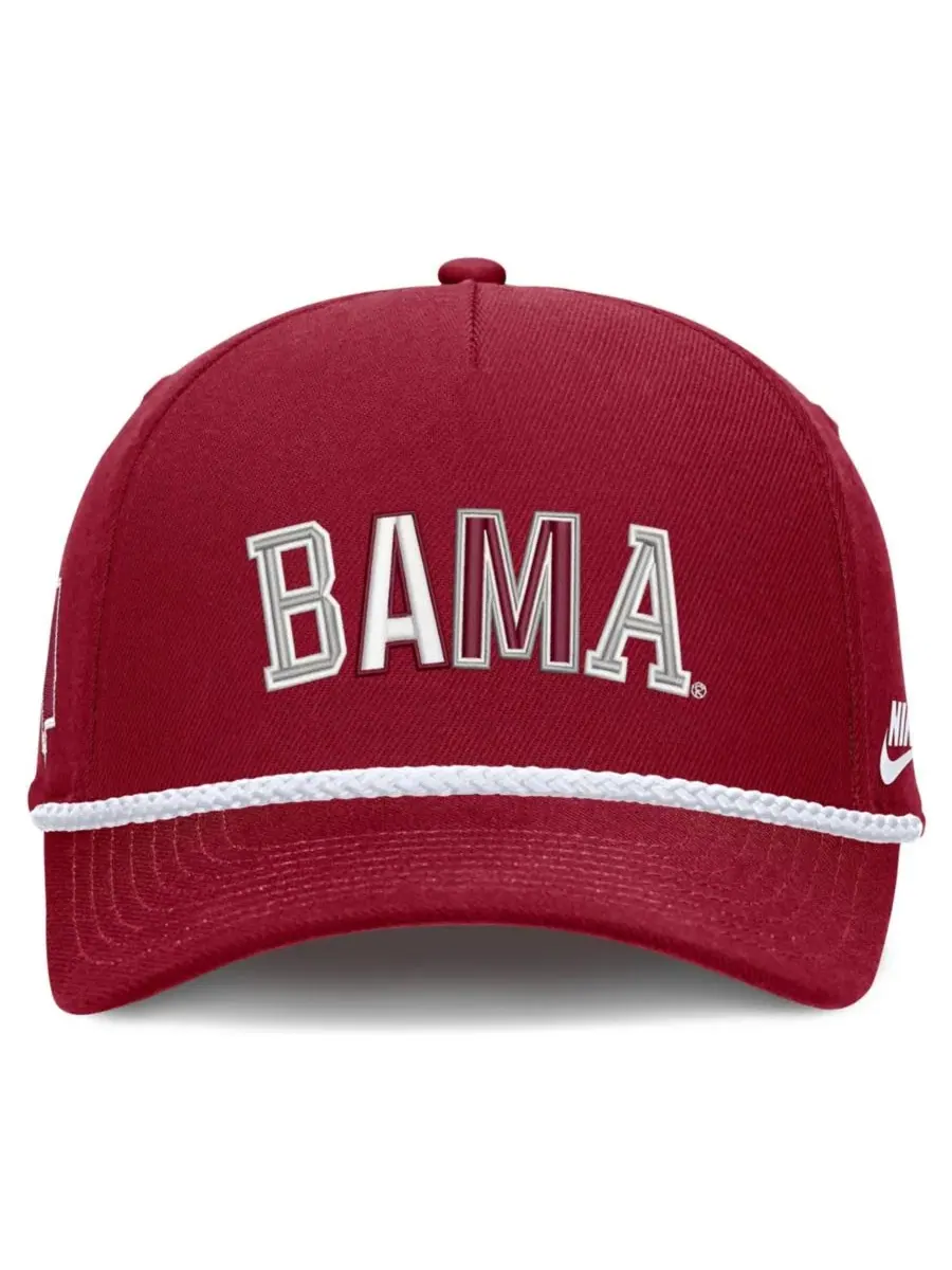 Кепка Nike Alabama Crimson Tide 2026 Basketball Refresh 5-Panel Rope Rise — изображение 2 из 4, красный