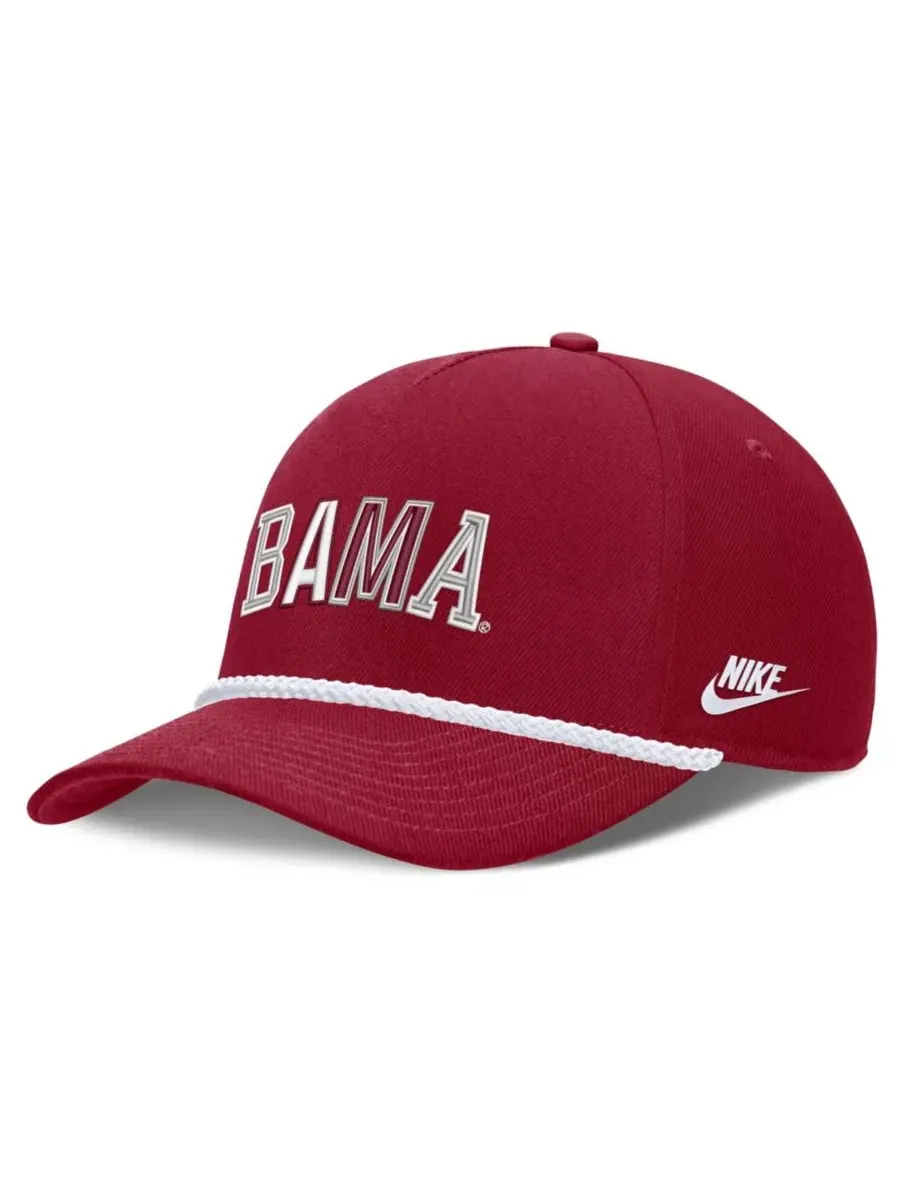 Кепка Nike Alabama Crimson Tide 2026 Basketball Refresh 5-Panel Rope Rise — изображение 3 из 4, красный