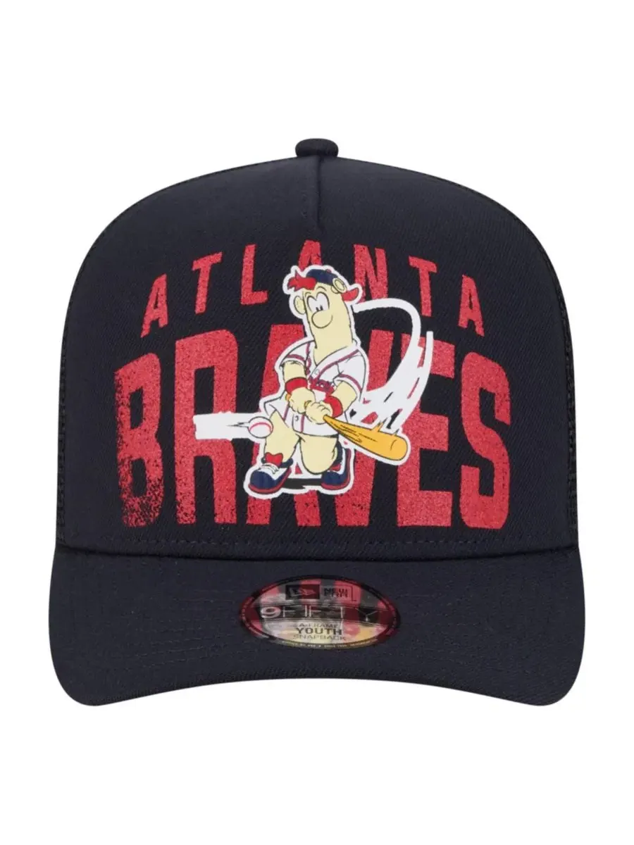 Кепка-снапбек с принтом Atlanta Braves, 9FIFTY New Era — изображение 5 из 5, темно-синий