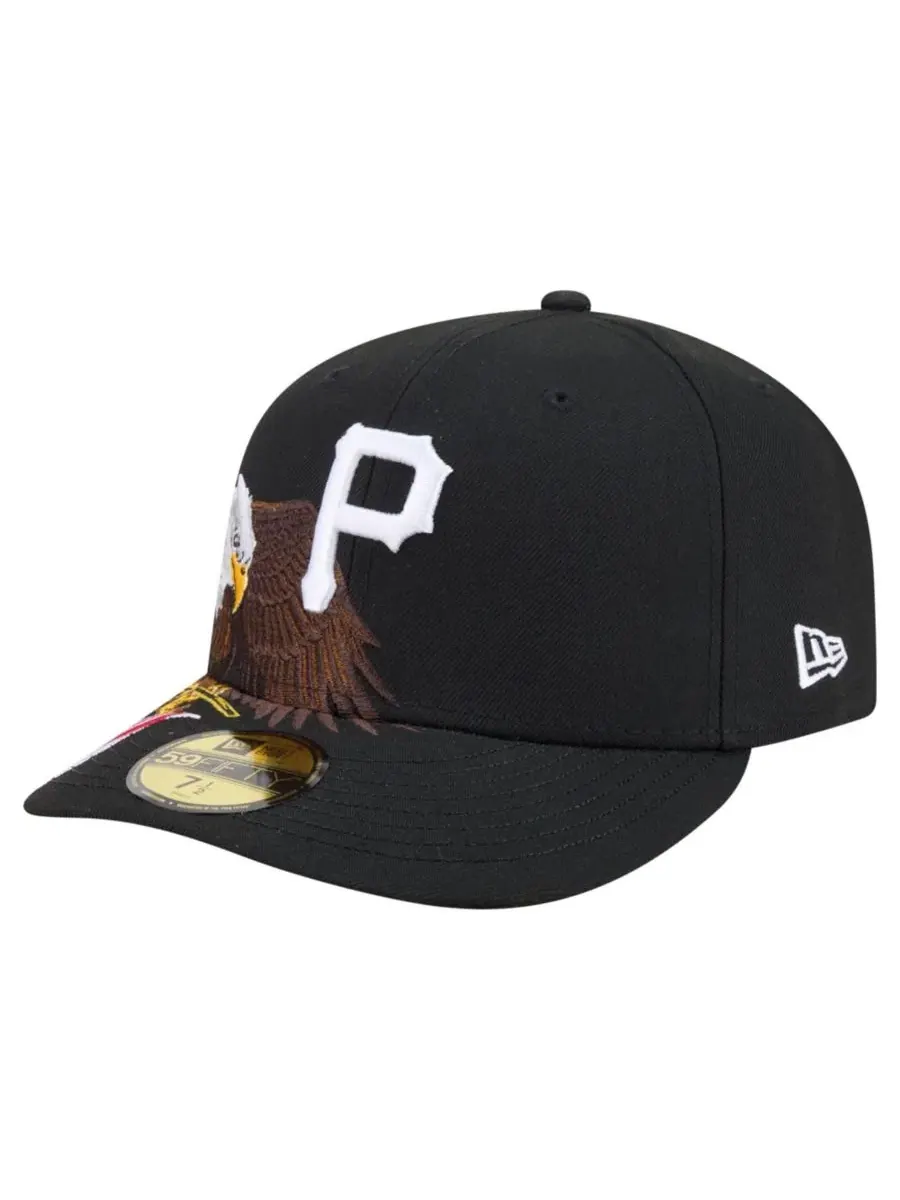 Кепка New Era 59FIFTY с вышивкой Pittsburgh Pirates и орла — изображение 4 из 5, черный