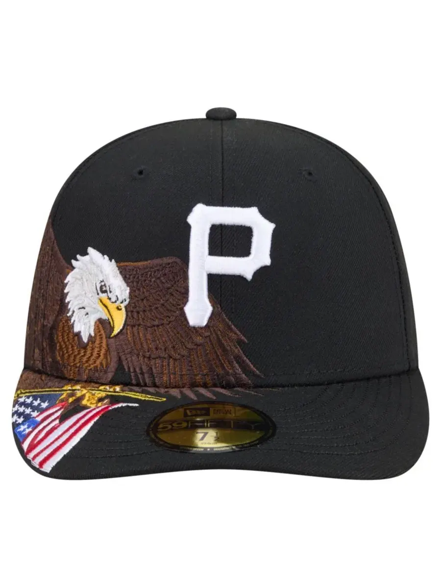 Кепка New Era 59FIFTY с вышивкой Pittsburgh Pirates и орла — изображение 5 из 5, черный