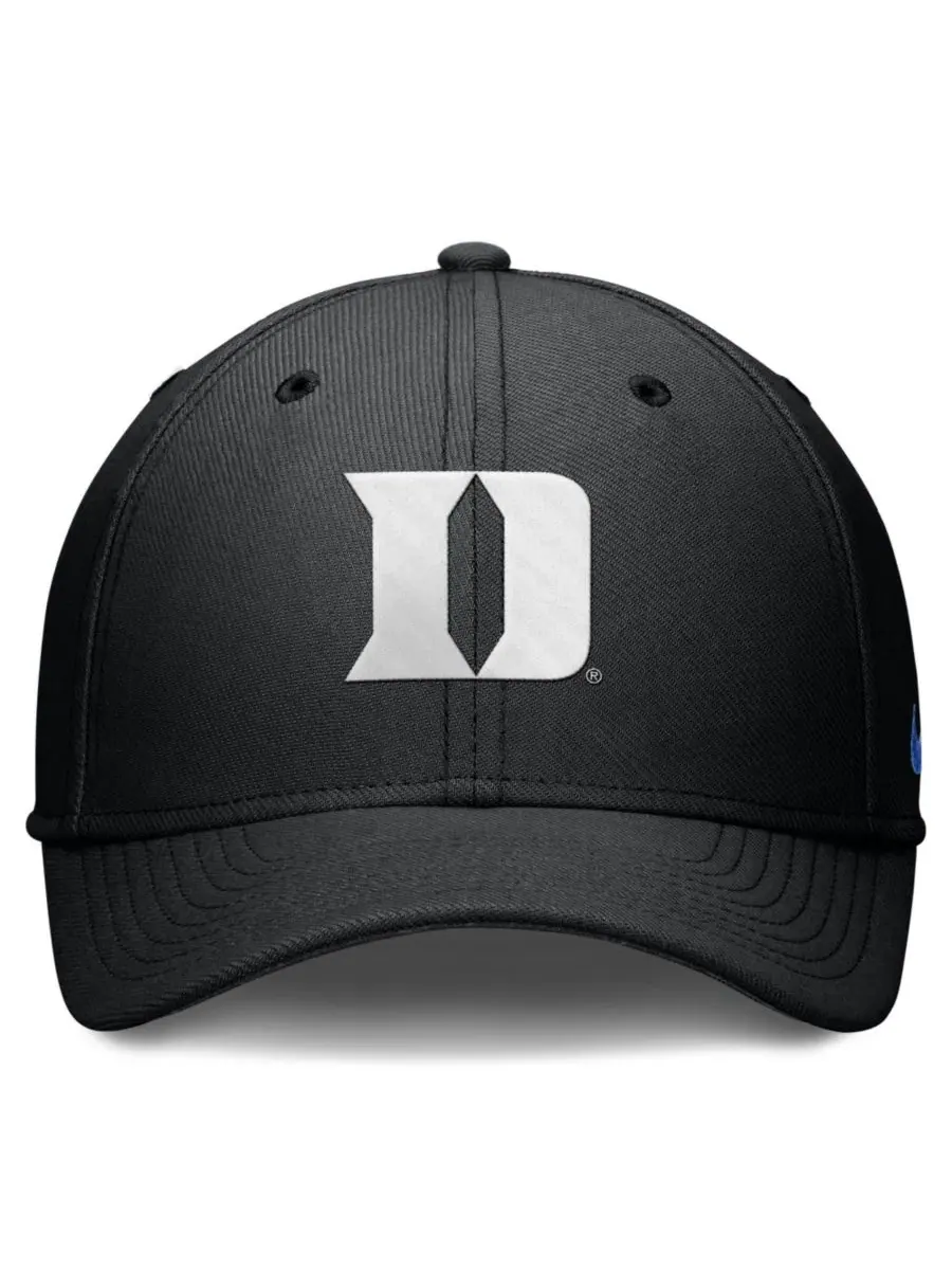 Кепка Dri-FIT с вышивкой Duke Blue Devils Rise SwooshFlex Nike — изображение 2 из 4, черный