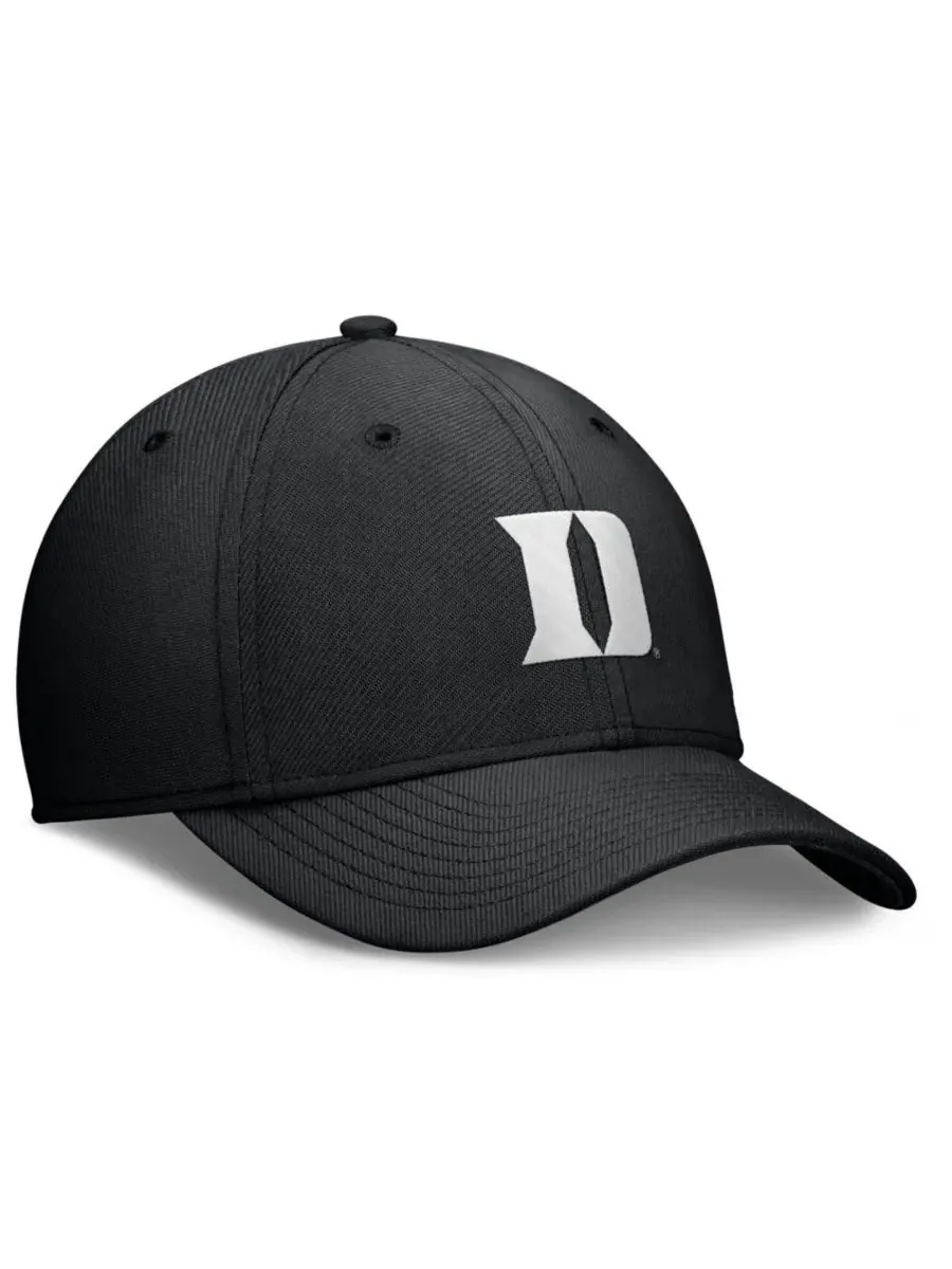 Кепка Dri-FIT с вышивкой Duke Blue Devils Rise SwooshFlex Nike — изображение 3 из 4, черный