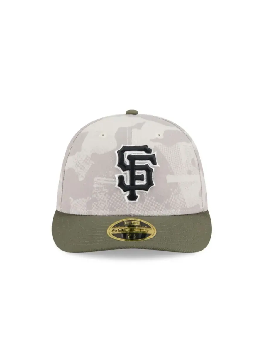 New Era Мужская бейсболка 59FIFTY Low Profile, светло-бежевая/оливковая, с символикой San Francisco — изображение 3 из 7