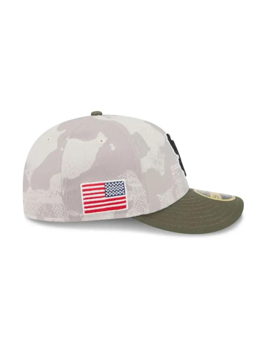 New Era Мужская бейсболка 59FIFTY Low Profile, светло-бежевая/оливковая, с символикой San Francisco — изображение 6 из 7