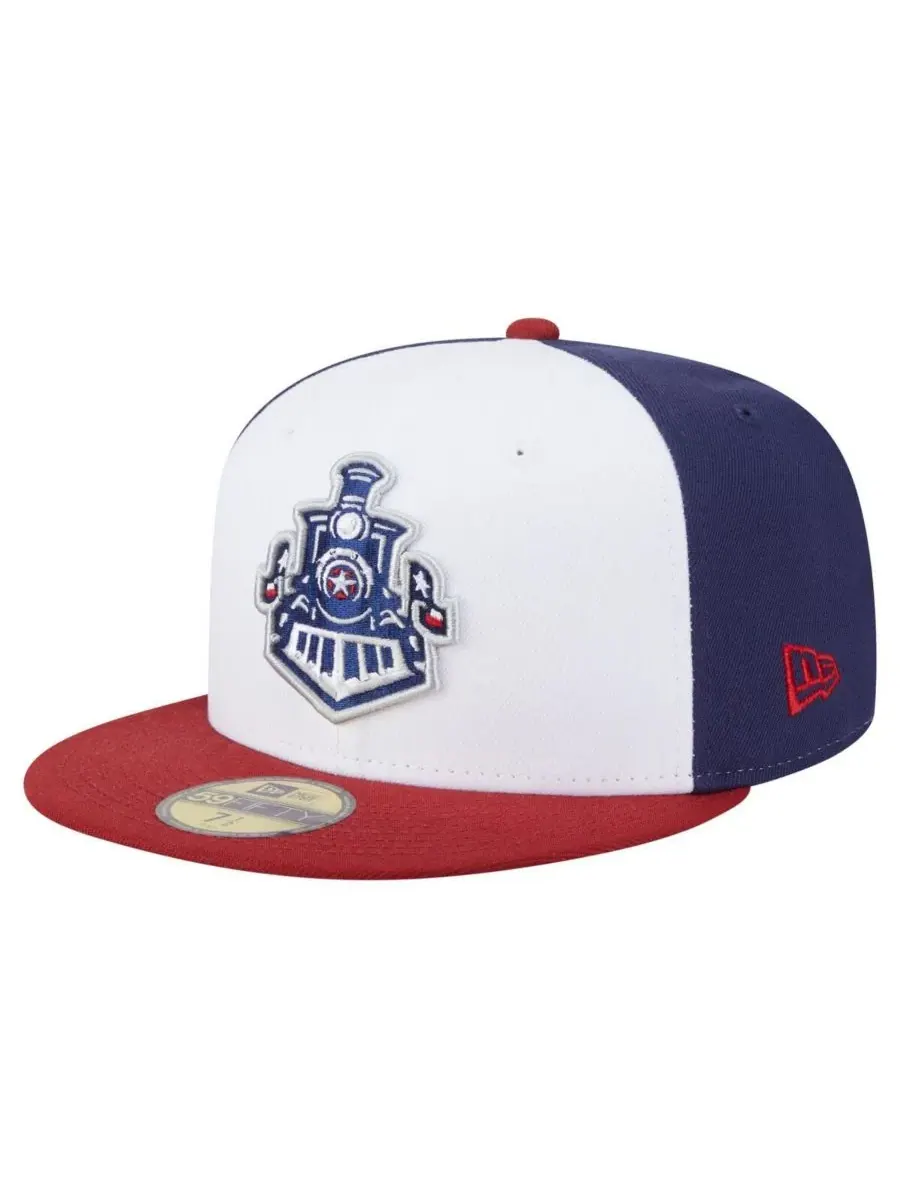New Era Мужская бело-красная кепка Round Rock Express Authentic Collection 59FIFTY Fitted Hat