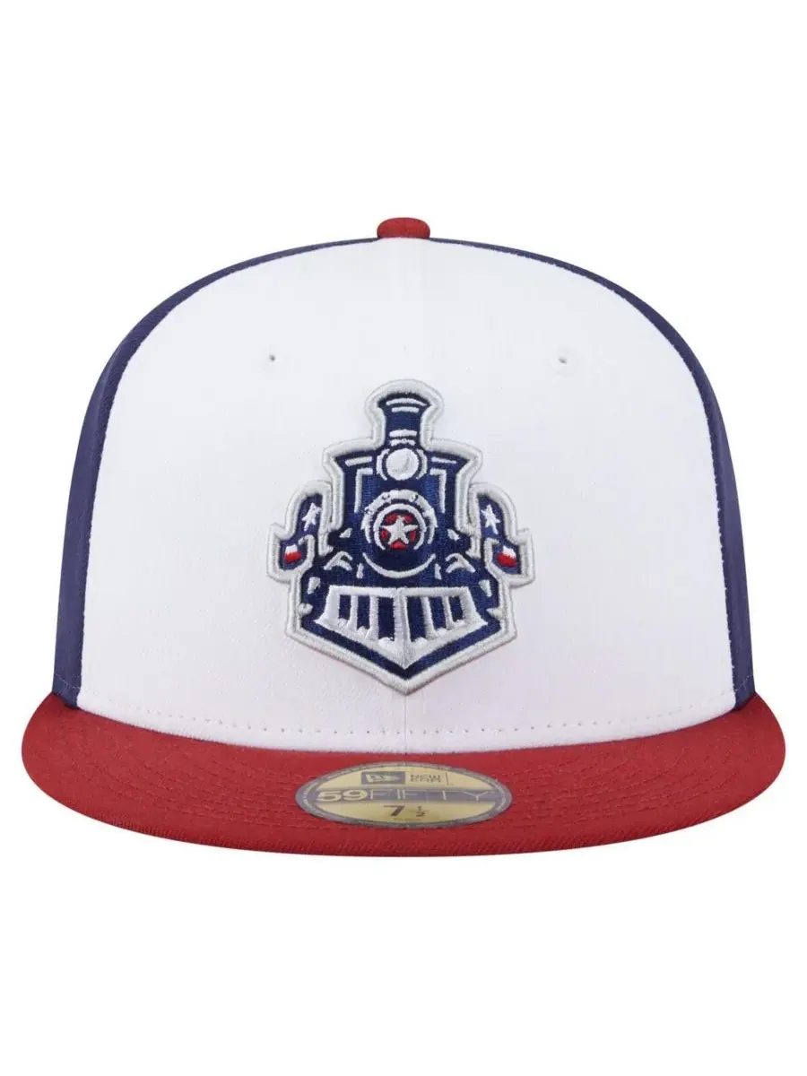 New Era Мужская бело-красная кепка Round Rock Express Authentic Collection 59FIFTY Fitted Hat — изображение 2 из 4