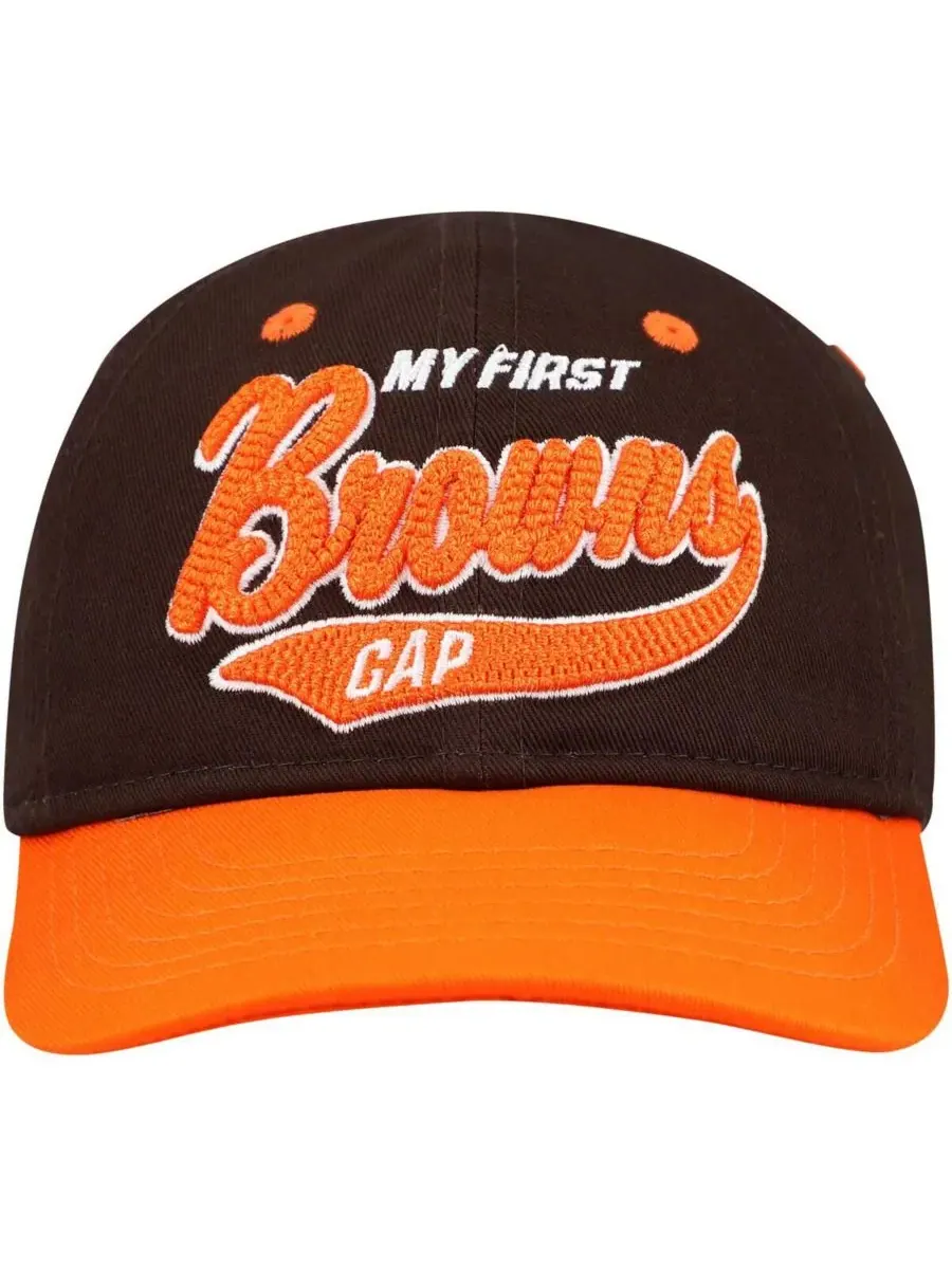 Outerstuff Детская кепка Cleveland Browns My First Tail Sweep Slouch Flex Hat коричнево-оранжевого — изображение 4 из 4