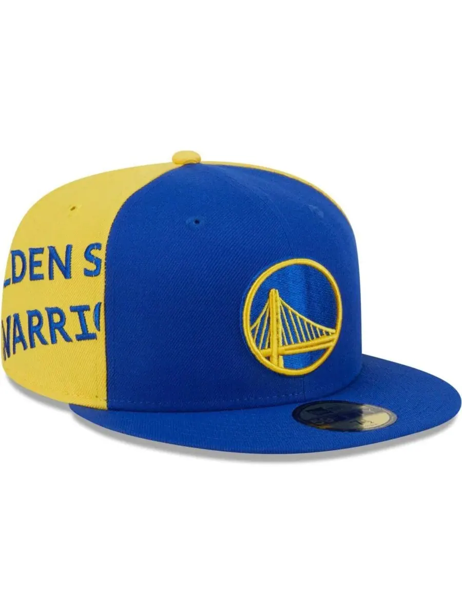 New Era Мужская бейсболка Golden State Warriors Gameday Wordmark 59FIFTY с королевским/золотым