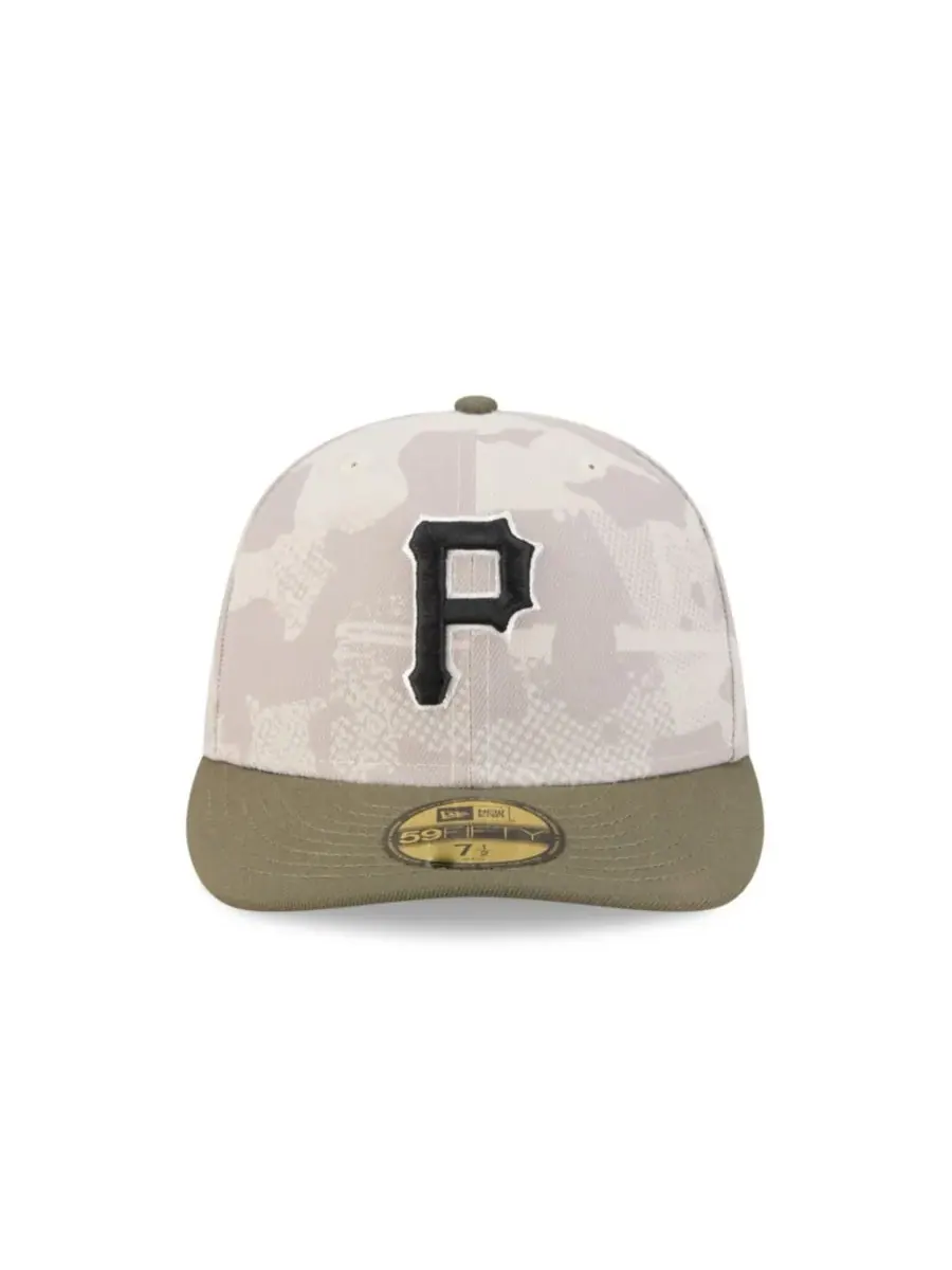 New Era Мужская светло-бежевая/оливковая кепка Pittsburgh Pirates 2025, посвященная Дню вооруженных — изображение 3 из 7