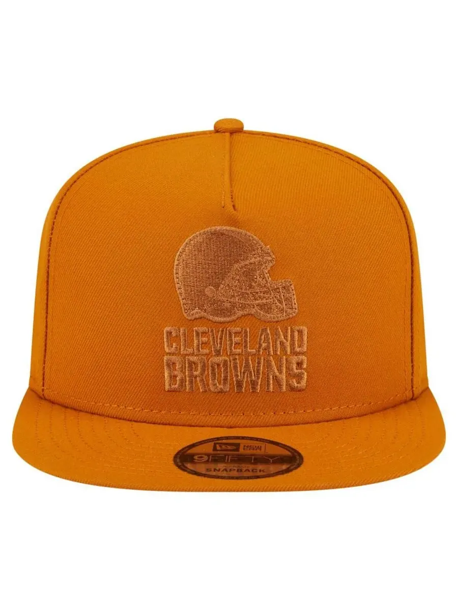 New Era Мужская коричневая бейсболка Cleveland Browns Color Pack A-Frame 9FIFTY Snapback — изображение 5 из 5, коричневый