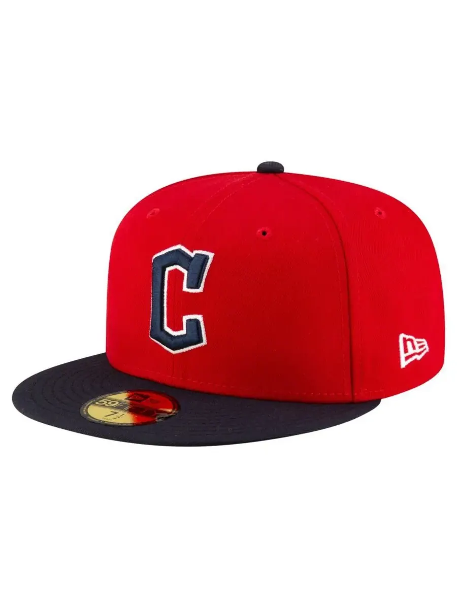 New Era Мужская красно-черная бейсболка Cleveland Guardians Authentic Collection On Field 59FIFTY