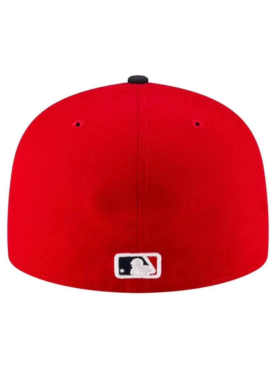 New Era Мужская красно-черная бейсболка Cleveland Guardians Authentic Collection On Field 59FIFTY — изображение 3 из 5