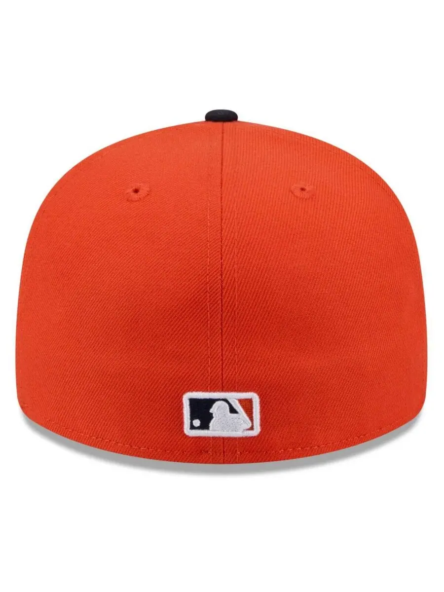 Бейсболка New Era Houston Astros 2026 Spring Training 59FIFTY — изображение 4 из 4, оранжевый темно-синий