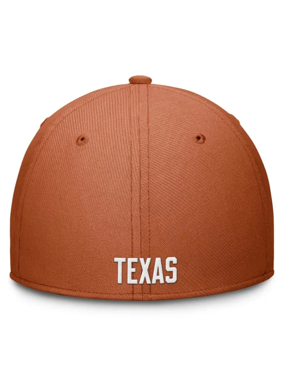 Бейсболка Nike Texas Longhorns Rise SwooshFlex Dri-FIT — изображение 4 из 4, оранжевый