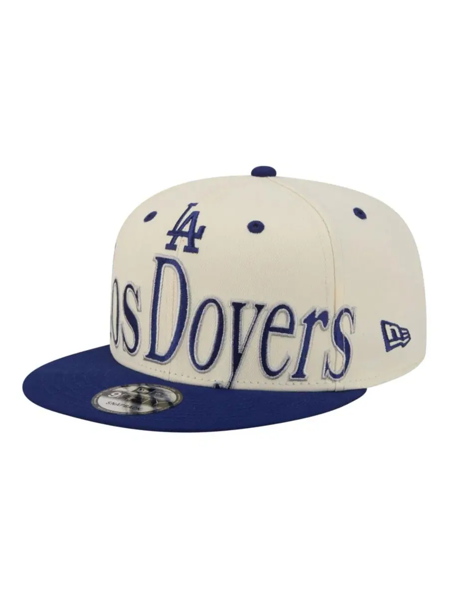 Кепка с эмблемой Los Angeles Dodgers, Oversized Slogan 9FIFTY New Era — изображение 4 из 5, бежевый
