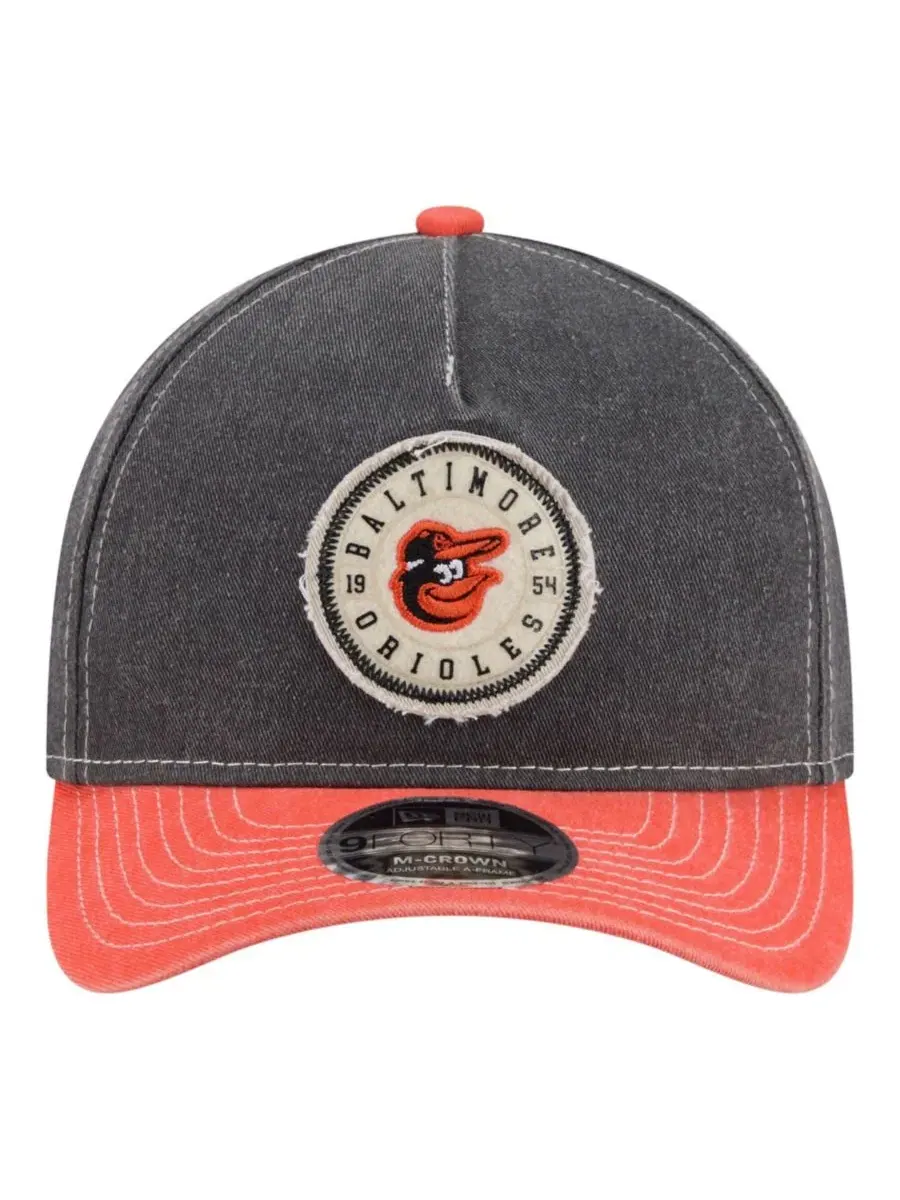Бейсболка New Era с вышитой эмблемой Baltimore Orioles — изображение 2 из 5, черный оранжевый