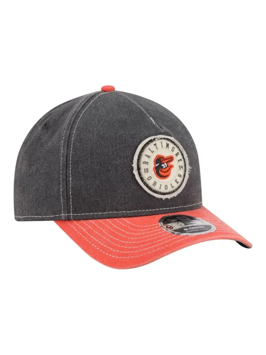 Бейсболка New Era с вышитой эмблемой Baltimore Orioles — изображение 3 из 5, черный оранжевый