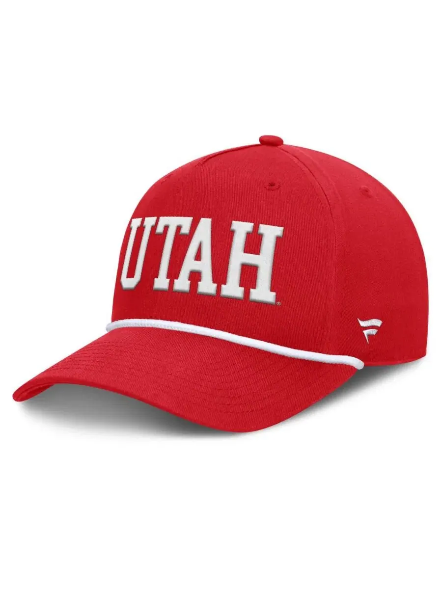 Бейсболка с завязками Utah Utes Foul Ball Rope Adjustable Hat Fanatics