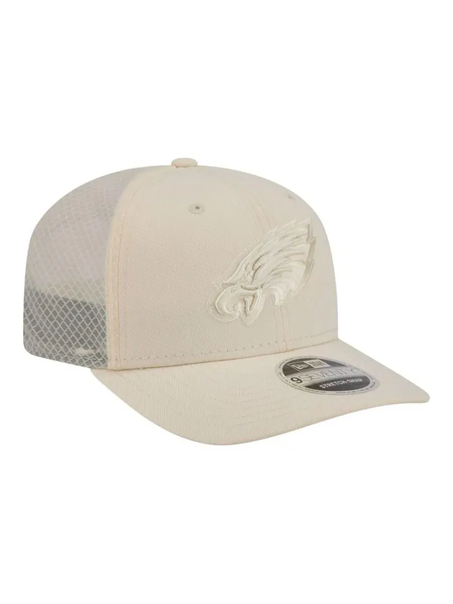Кепка-бейсболка с вышитым логотипом Philadelphia Eagles New Era — изображение 3 из 5, бежевый