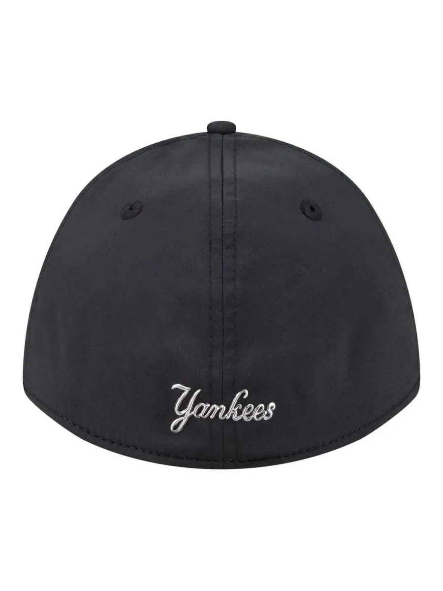 Мужская черная металлическая кепка New York Yankees 39THIRTY M-Crown Flex New Era — изображение 4 из 5, черный