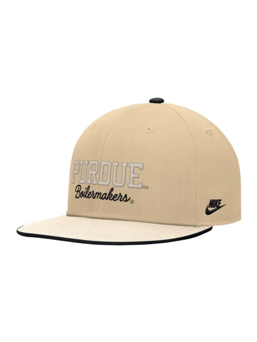 Кепка-снапбек с козырьком, Dri-FIT, модель Vintage Script Pro Nike — изображение 2 из 3, золото