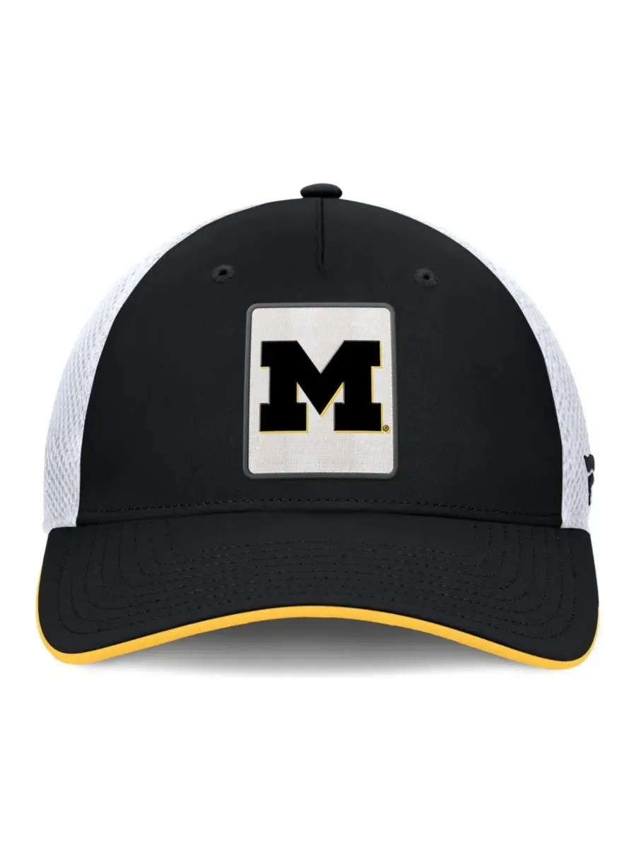 Кепка с принтом Michigan Wolverines Fanatics — изображение 2 из 5, черный белый