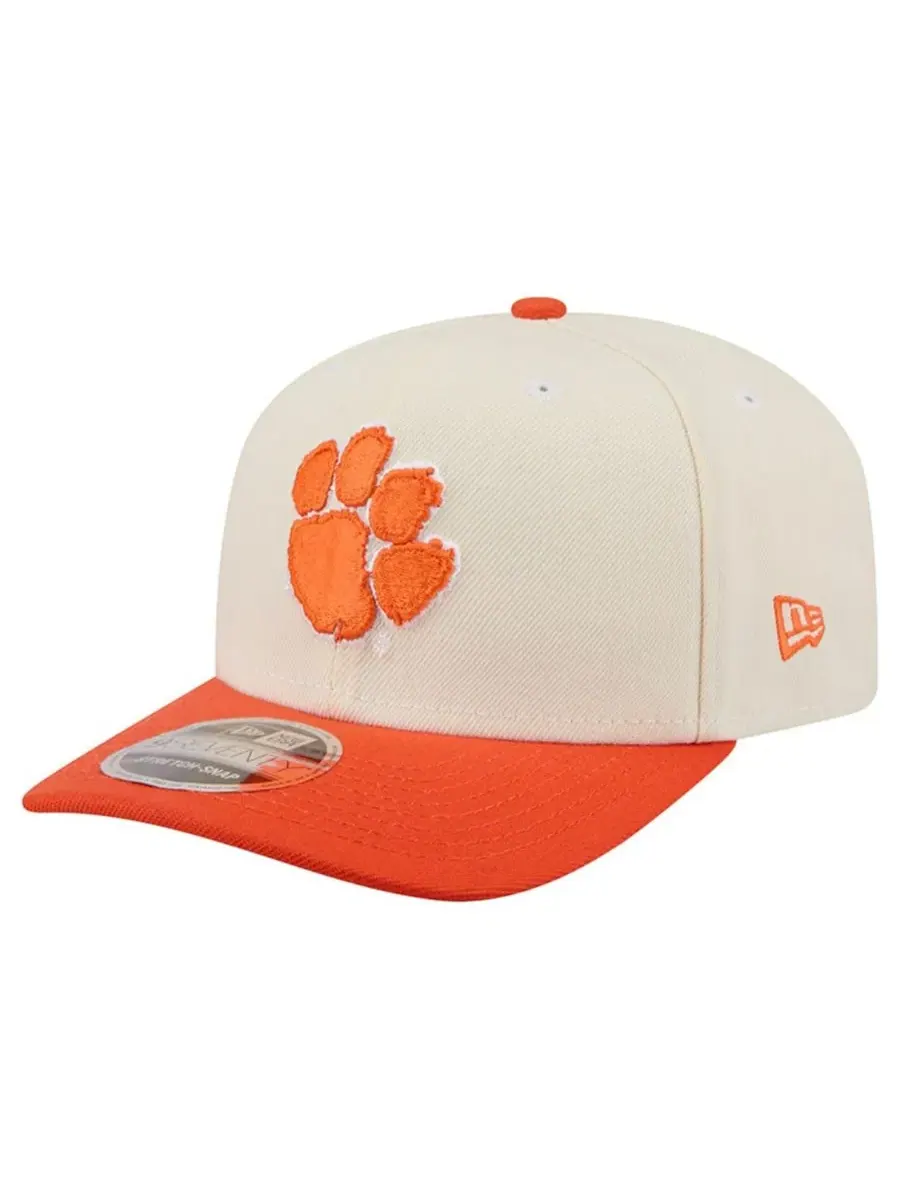 Кепка с вышивкой Clemson Tigers America's 250th New Era — изображение 5 из 5, белый оранжевый